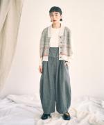 コットンリネン起毛ツイル　サロペット