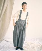 コットンリネン起毛ツイル　サロペット