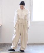 コットンリネン起毛ツイル　サロペット