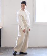 コットンリネン起毛ツイル　サロペット