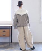 コットンリネン起毛ツイル　サロペット