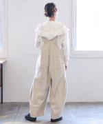 コットンリネン起毛ツイル　サロペット