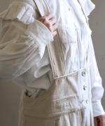 コットンリネン起毛ツイル　サロペット
