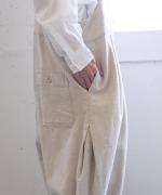 コットンリネン起毛ツイル　サロペット