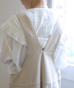 コットンリネン起毛ツイル　サロペット