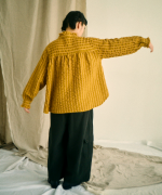 ウールコットンストライプ　ブラウス