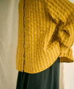 ウールコットンストライプ　ブラウス