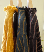 ウールコットンストライプ　ブラウス