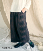 ウールコットンストライプ　パンツ