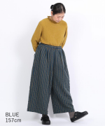 ウールコットンストライプ　パンツ