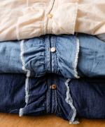 ライトオンスデニム　フリルブラウス