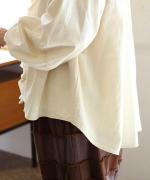 ライトオンスデニム　フリルブラウス