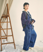 ライトオンスデニム　フリルブラウス