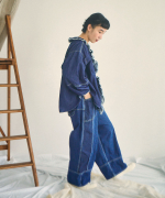 ライトオンスデニム　フリルブラウス