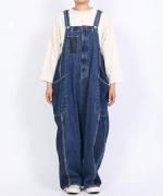 キナリヘリンボンオックス／10ozデニム　サロペット