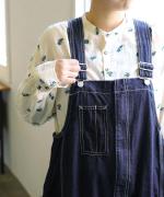 キナリヘリンボンオックス／10ozデニム　サロペット