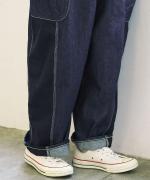 キナリヘリンボンオックス／10ozデニム　サロペット