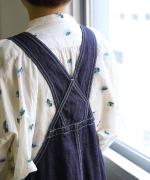 キナリヘリンボンオックス／10ozデニム　サロペット