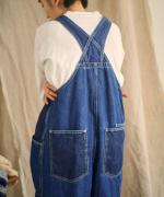 キナリヘリンボンオックス／10ozデニム　サロペット