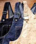 キナリヘリンボンオックス／10ozデニム　サロペット