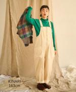 キナリヘリンボンオックス／10ozデニム　サロペット