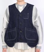 キナリヘリンボン／10ozデニム　ベスト