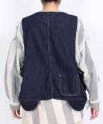 キナリヘリンボン／10ozデニム　ベスト