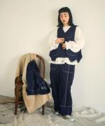 キナリヘリンボン／10ozデニム　ベスト