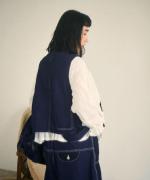 キナリヘリンボン／10ozデニム　ベスト