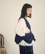 キナリヘリンボン／10ozデニム　ベスト