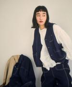 キナリヘリンボン／10ozデニム　ベスト