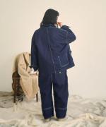 キナリヘリンボン／10ozデニム　カバーオール