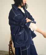 キナリヘリンボン／10ozデニム　カバーオール