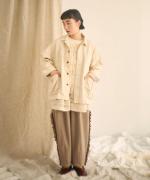 キナリヘリンボン／10ozデニム　カバーオール