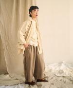 キナリヘリンボン／10ozデニム　カバーオール