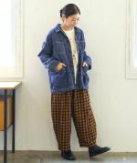 キナリヘリンボン／10ozデニム　カバーオール