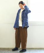 キナリヘリンボン／10ozデニム　カバーオール