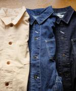 キナリヘリンボン／10ozデニム　カバーオール