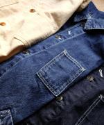 キナリヘリンボン／10ozデニム　カバーオール