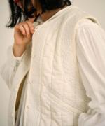 コットンサテンキルト　ベスト