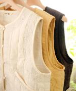 コットンサテンキルト　ベスト