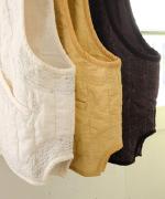 コットンサテンキルト　ベスト