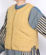 コットンサテンキルト　ベスト