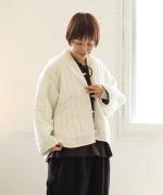 コットンサテンキルト　ジャケット