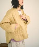 コットンサテンキルト　ジャケット