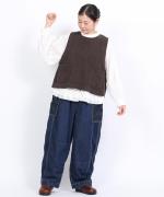 ソフト細コーデュロイ　ベスト