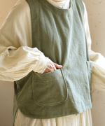 ソフト細コーデュロイ　ベスト