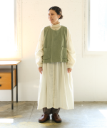 ソフト細コーデュロイ　ベスト