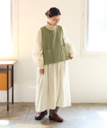 ソフト細コーデュロイ　ベスト