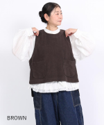 ソフト細コーデュロイ　ベスト